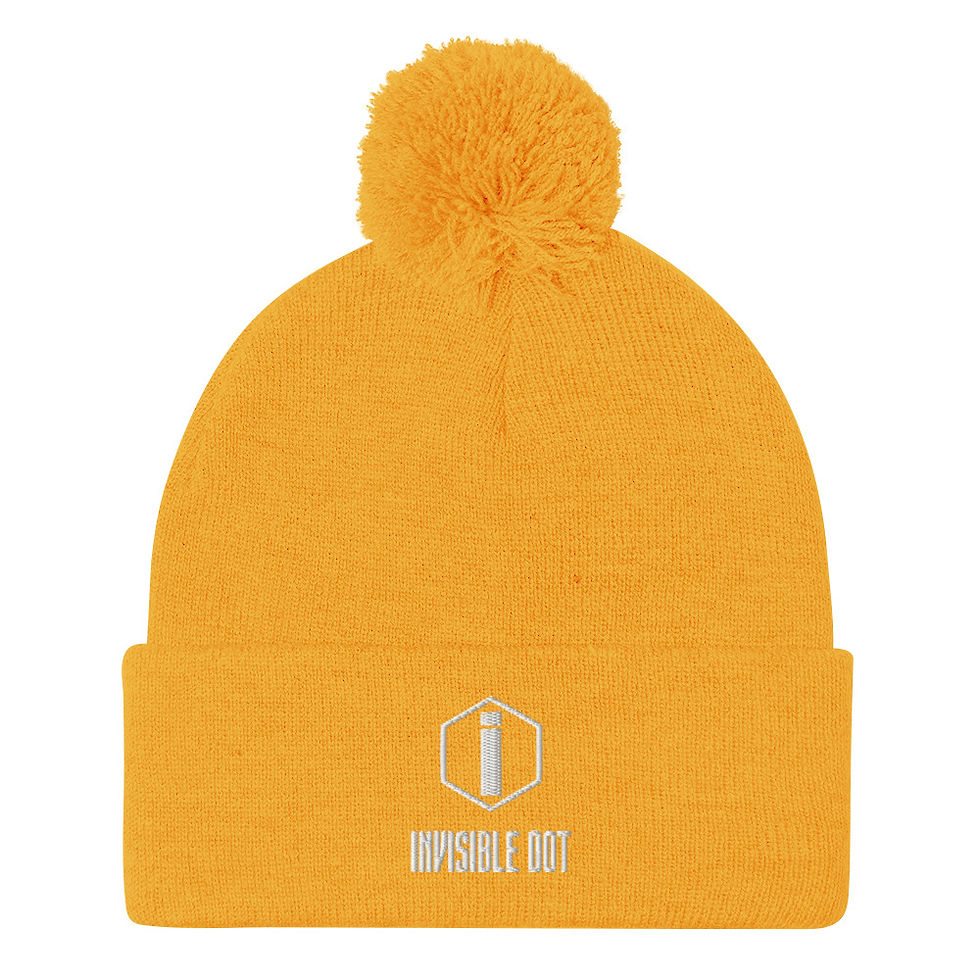 Thumbnail: Invisible Dot Logo Pom-Pom Beanie