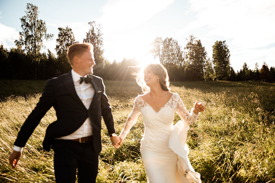 Brudpar I golden hour