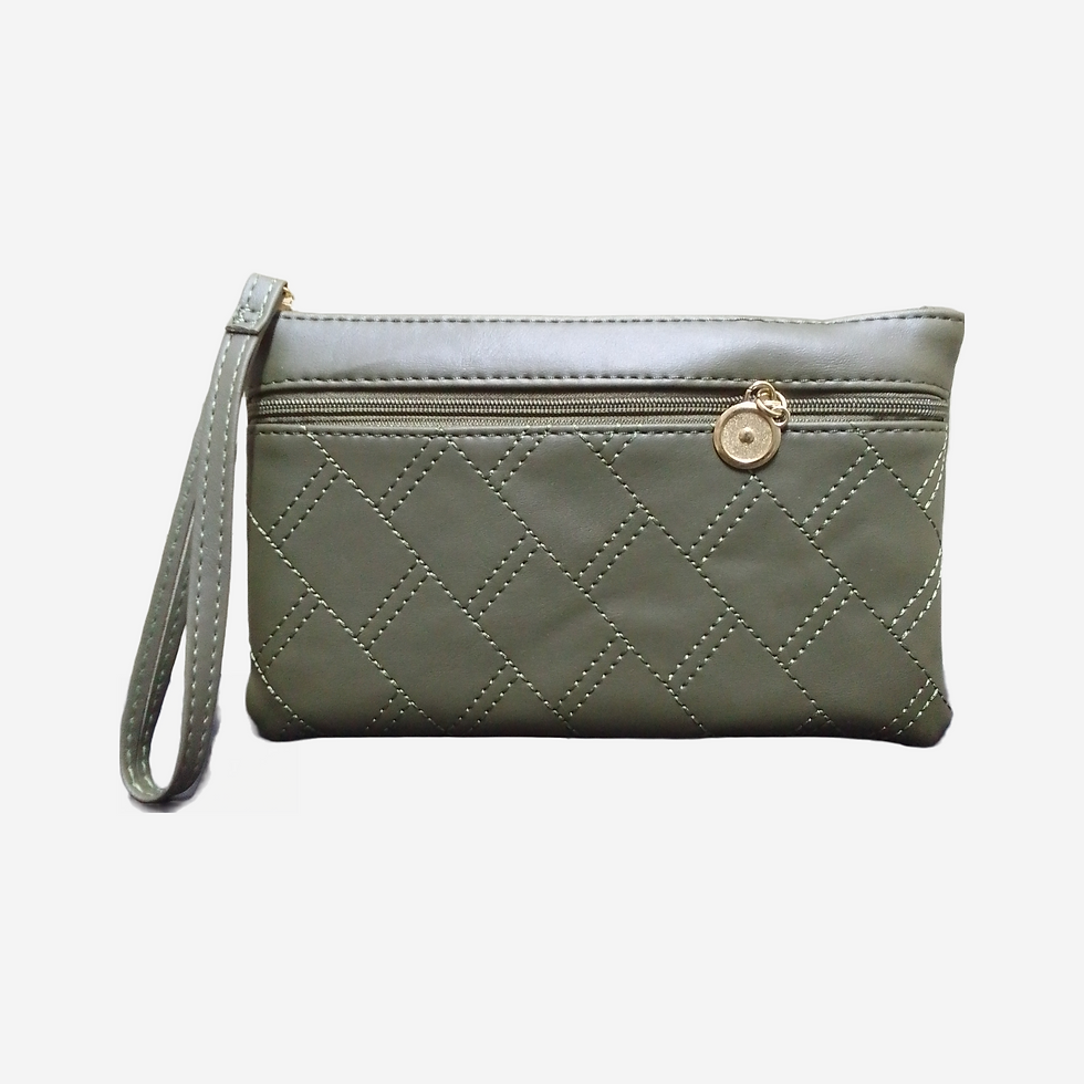 Thumbnail: Western Style Wallet | Ladies Long New Zipper Simple Solid Color Rhombus Thin