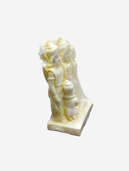 Thumbnail: Beautiful And Attractive Marble Look  Ram Darbar Murti for Home Temple