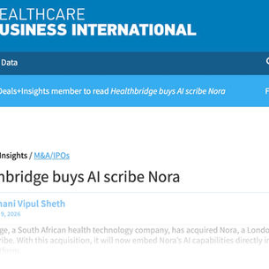 Healthbridge's acquisition of AI scribe Nora