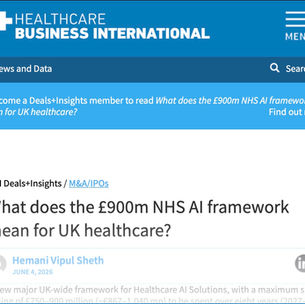 Nelson Advisors interviewed by Healthcare Business International