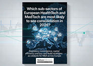 Which sub sectors of European HealthTech and MedTech are most likely to see consolidation in 2026?