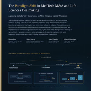 The Paradigm Shift in MedTech M&A and Life Sciences Dealmaking: Licensing, Collaborative Governance and Risk Mitigated Capital Allocation