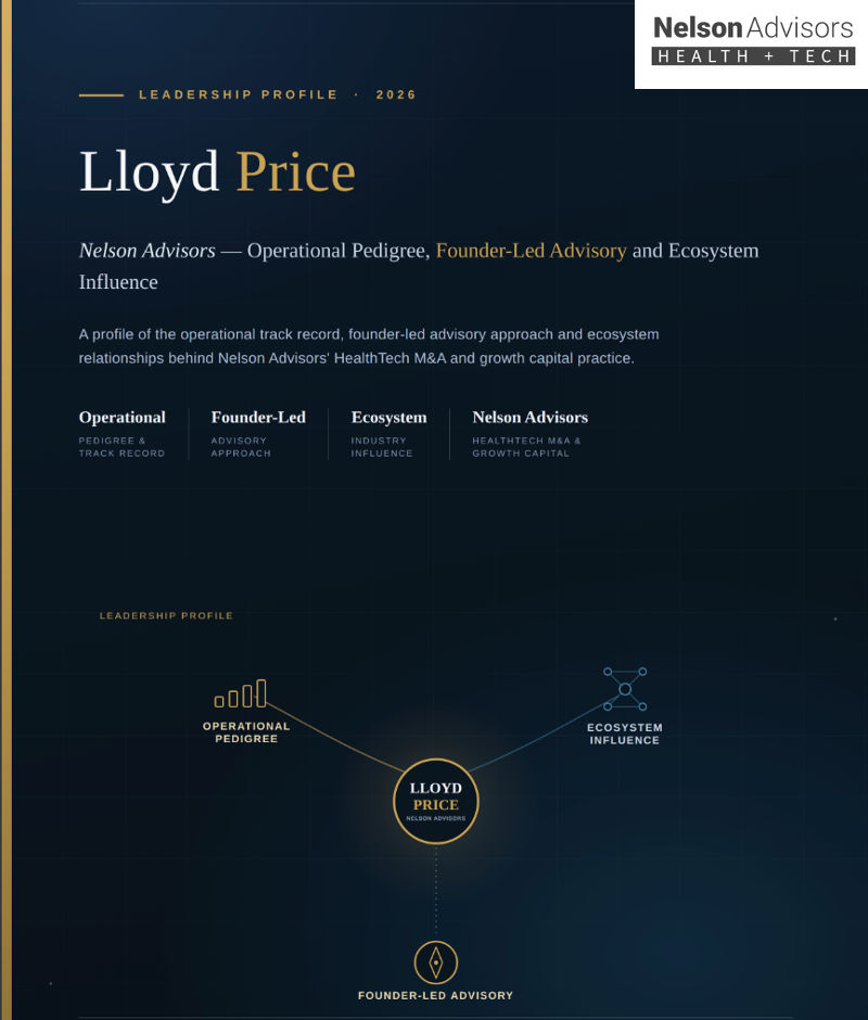 Lloyd Price, Nelson Advisors: Operational Pedigree, Founder Led Advisory and Ecosystem Influence
