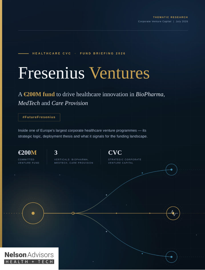 Fresenius Ventures: €200M fund to drive healthcare innovation in BioPharma, MedTech and Care Provision #FutureFresenius