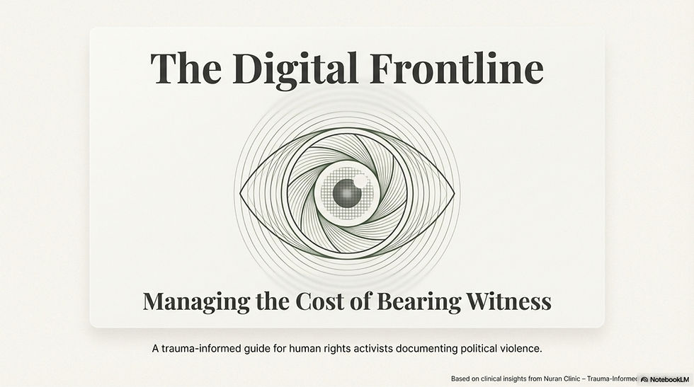 The Cost of Bearing Witness - A Trauma-Informed Guide for Human Rights Activists Facing Digital Violence