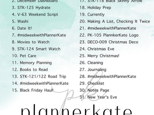 December 2022 PlannerKate Challenge