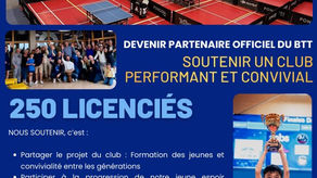 Devenez PARTENAIRE du club