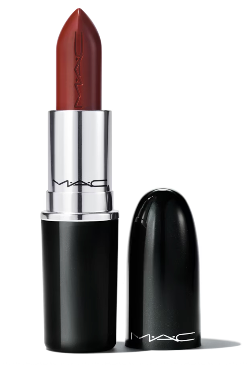 Mac Cosmetics Lustreglass Sheer-Shine Hydrating 8HR Lipstick shade "Spice It Up!".
