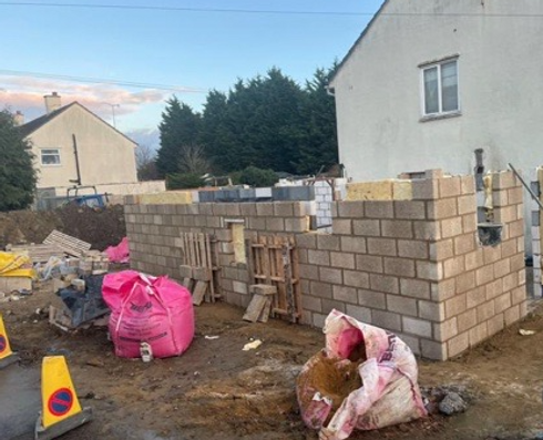 Extension being built