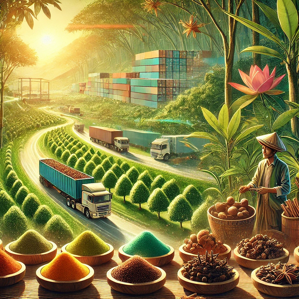 DALL·E 2024-12-29 06.48.07 - A visionary illustration representing PT. Asian Agro Commodities' vision for excellence in the spice industry. The image features lush green Indonesia