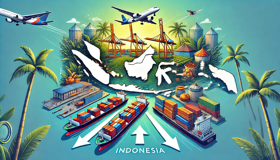 DALL·E 2025-01-14 18.18.00 - A professional and vibrant illustration representing an import business to Indonesia for PT. Asian Agro Commodities. The image features a map of Indon