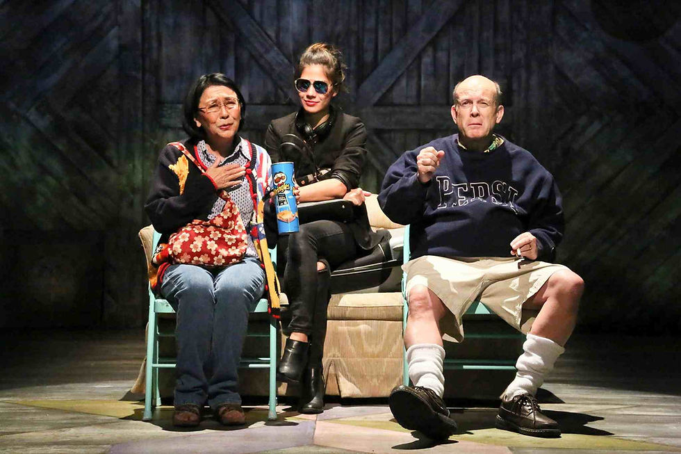 Dian Kobayashi as Masako, Jessica Jade Andres as Hiro, and James B. Harnagel as James in East West Players’ production of "Kentucky." (Photo by Michael Lamont)