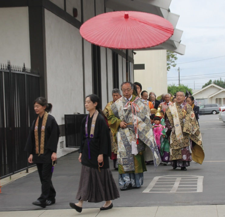 Chigo parade led by Bishop Kodo Umezu.