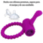 OhMyLushMX Anillo Vibrador Desechable de Silicona para Parejas