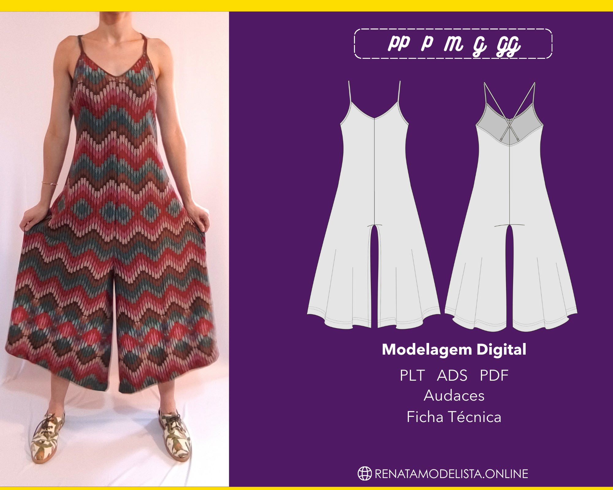 MODELAGEM MACACÃO MALHA PANTACOUR