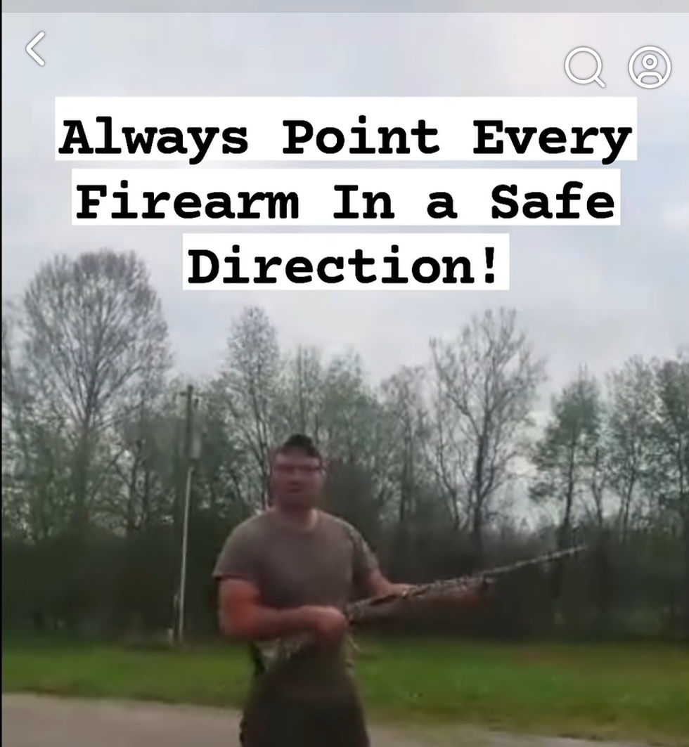Attention....toujours ce méfier d'une arme à feu, la sécurité avant tout?