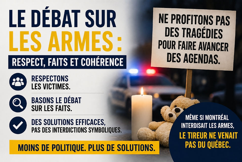 ÉDITORIAL-Ne profitons pas des tragédies pour faire avancer des agendas politiques