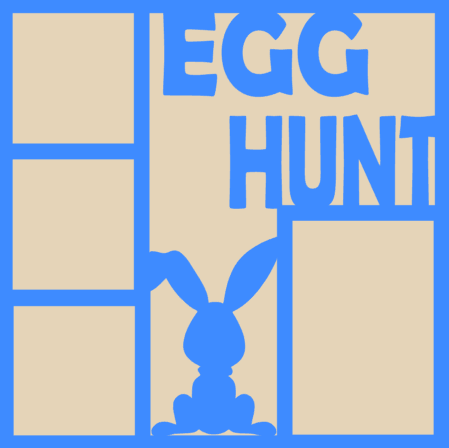 Thumbnail: Egg Hunt 12x12 Scrapbook Overlay - EE4040