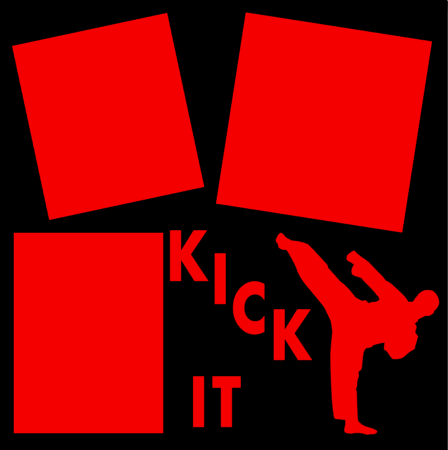 Kick It Karate 12x12 overlay