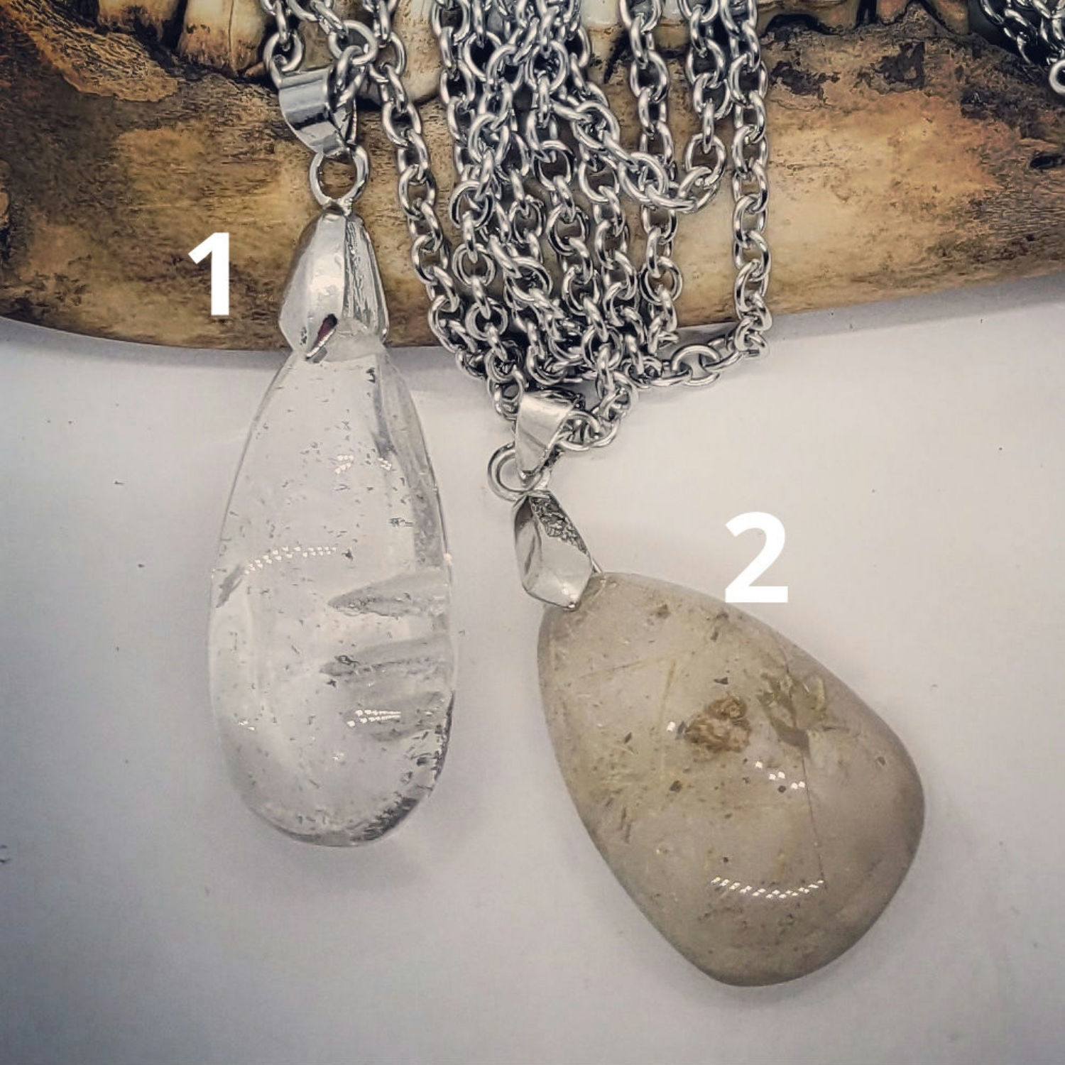 Quartz Drops on 22" Chain 