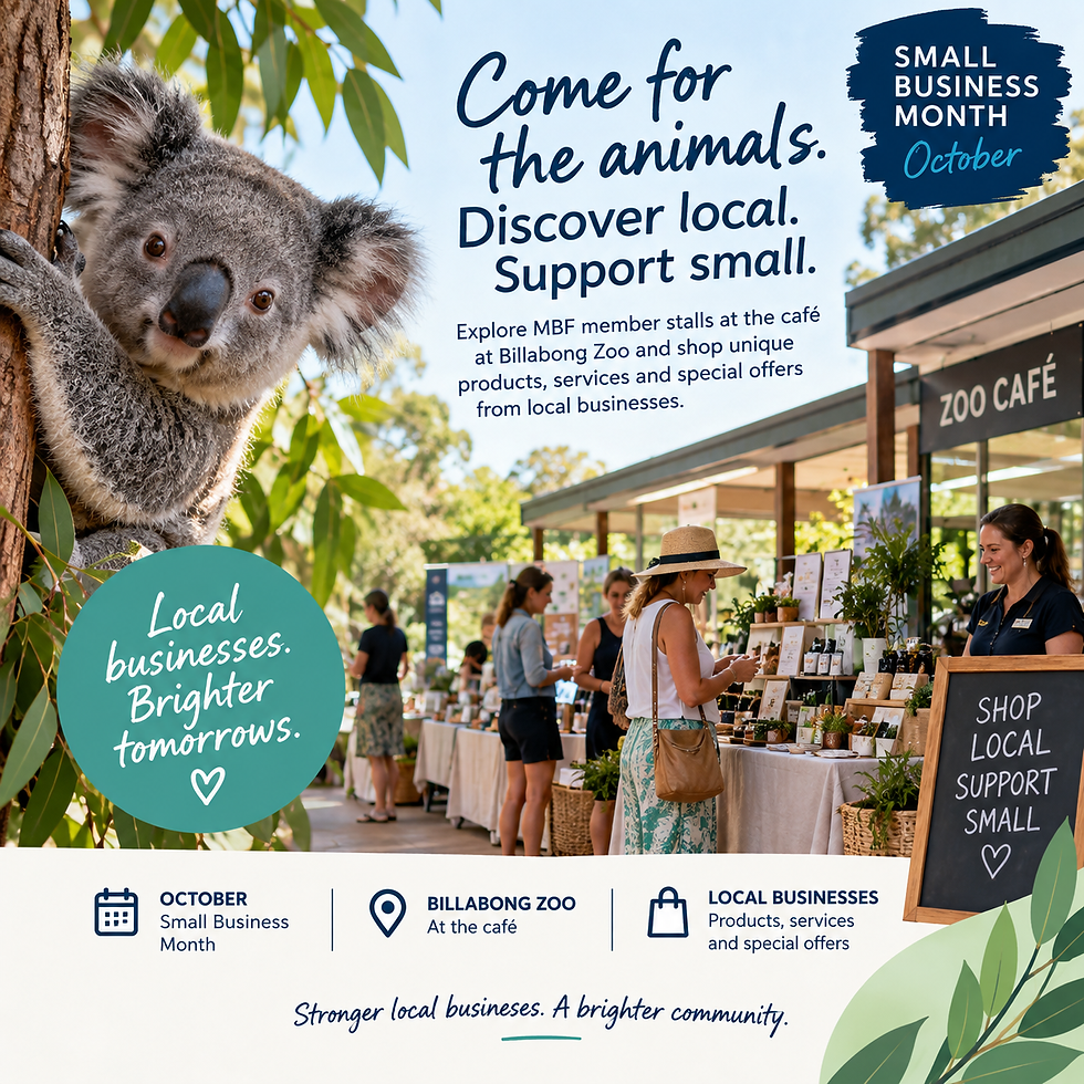 Shop Local, Meet Local – Small Business Month at Billabong Zoo
