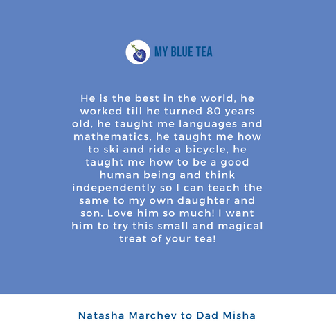 My Blue Tea Father's Day Contest Winner - Natacha Marchev