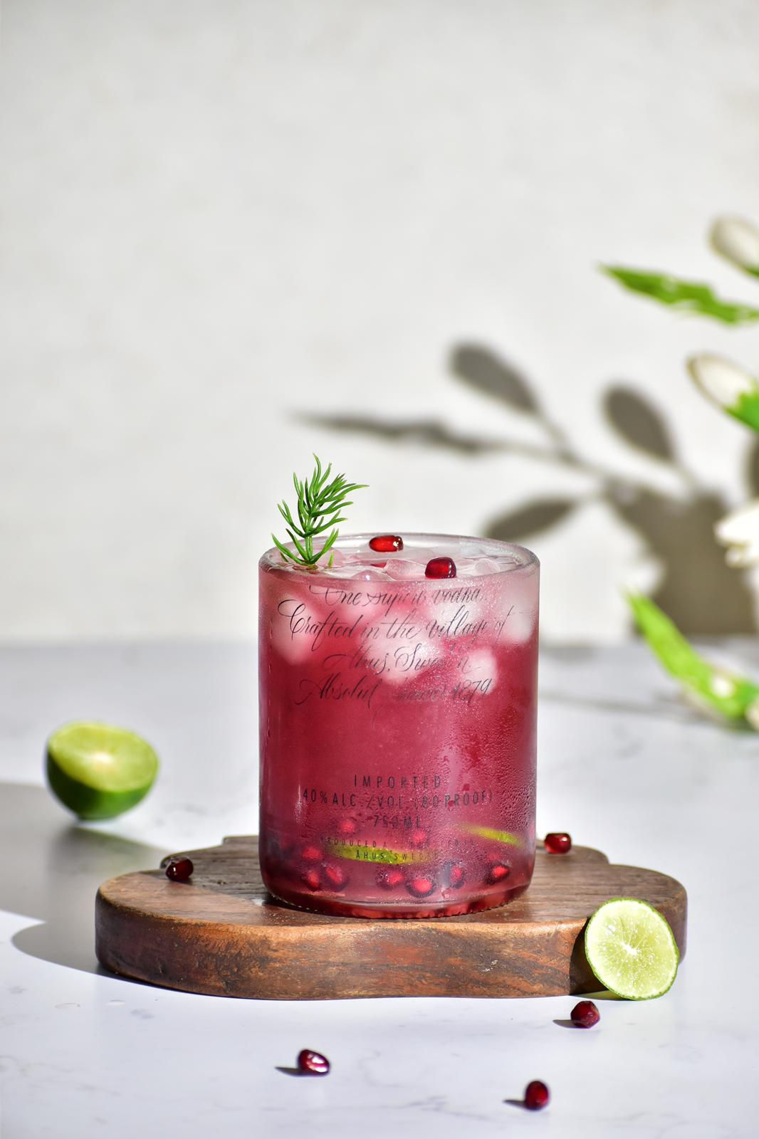 Roselle Pomegranate with My Blue Tea's Roselle superfoods Powder