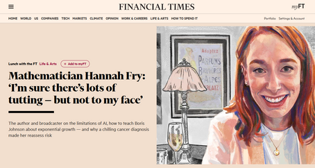 Financial Times interview with Hannah Fry and the issue of chance