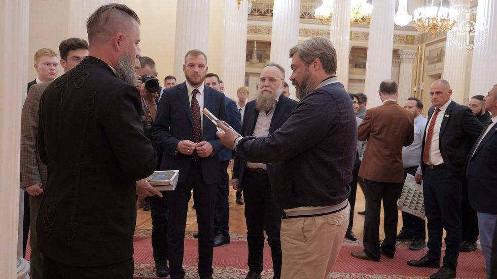 Alexander Dugin, Konsztantyin Malofejev és a HVIM delegációjának képviselői