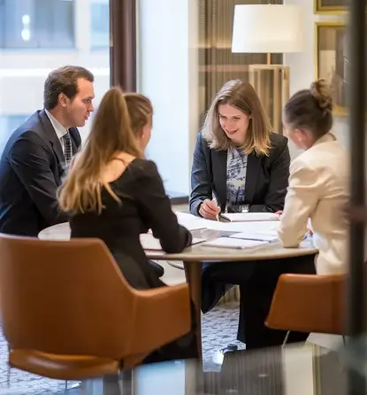 a team of uncontested divorce attorneys reviewing documents.webp