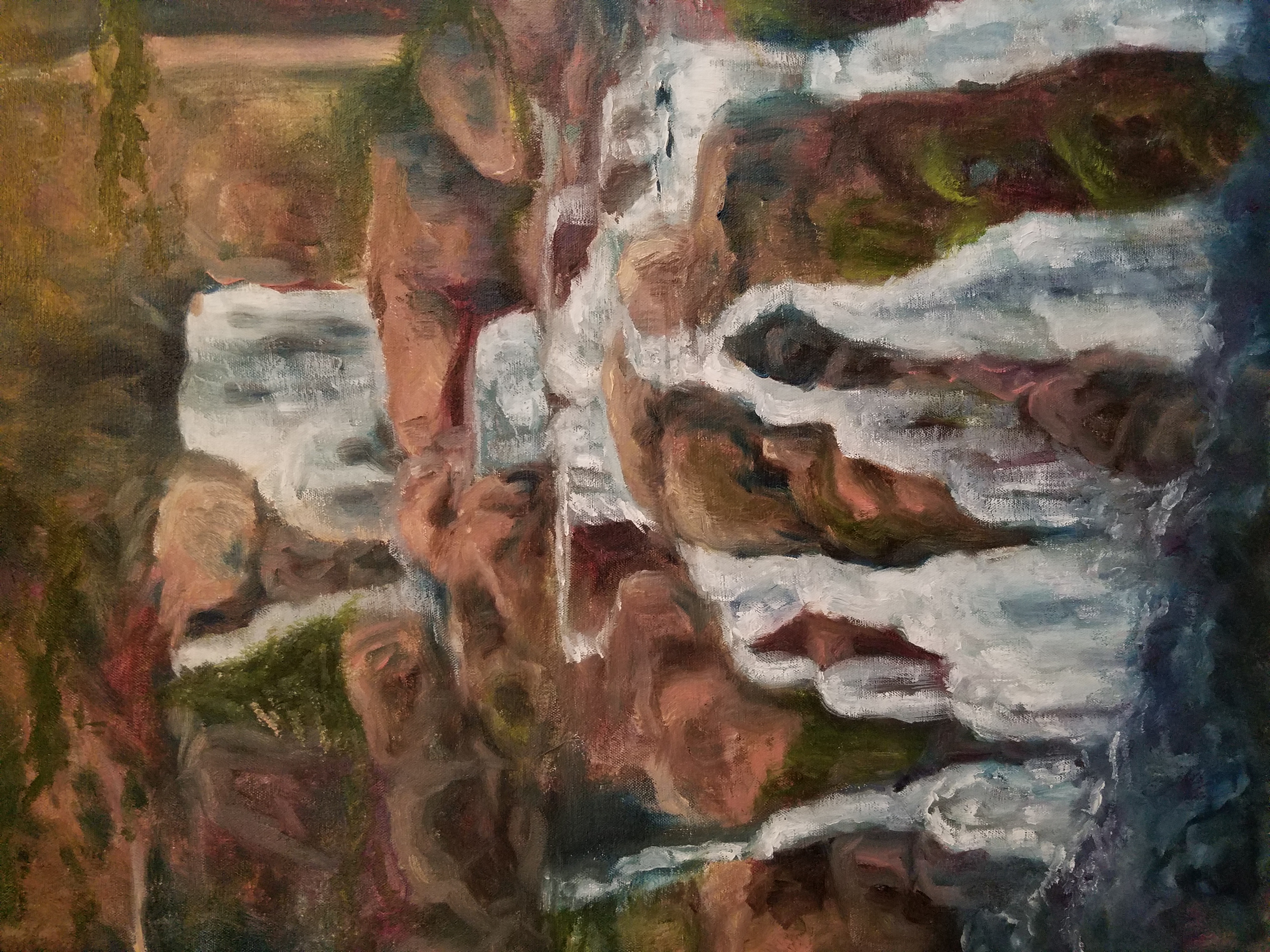 Waterfalls in oil
