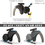 Miniature : Dual Retractable Dog Leash with LED Flashlight, 360 Degree Tangle-Free Coupler