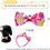 Thumbnail: 12 Pcs Adjustable Pet Bowties Dog Cat Bow Ties,Neck Bows with Glittery Rhineston