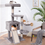 Miniatura: 120 cm Cat Tree Tower,Multi Level Cat Scratching Post with Condo,Ladder,Hammock