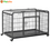الصورة المصغرة: Metal Dog Cage Kennel, Locking Door & Wheels, Removable Tray Openable Top