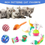 Thumbnail: 20 Pcs Cat Toys for Indoor Kitten, Collapsible Tunnel, Interactive Feather Wand Ball Spring Mice Toy for Puppy Kitty