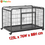 الصورة المصغرة: Metal Dog Cage Kennel, Locking Door & Wheels, Removable Tray Openable Top