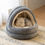 섬네일: Cat Bed Pet Dog Nest Bed round Plush Kitten Warm Sleeping Cat Igloo Cave House