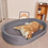 Miniature : Portable Foldable Dog Basket,Comfortable Scratch-Proof Washable Bed,Basset Hound