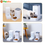 Küçük resim: 2PCS Automatic Pet Feeder Large Cat Dog Food Dispenser/Water