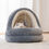 섬네일: Cat Bed Pet Dog Nest Bed round Plush Kitten Warm Sleeping Cat Igloo Cave House
