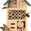 Küçük resim: Wooden Insect Bee Bug House, Natural Eco-Friendly Wood Insect Hotel Garden Nest