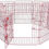 Миниатюра: 8 Panels/ Metal Pink Pet Dog Pen Puppy Rabbit Foldable Metal Playpen Enclosure