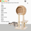 Miniatura: 100cm Kitten Climbing Tower Activity Center with Sisal Scratching Post,Cat Tree
