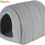 サムネイル： Soft Fleece Igloo Bed for Cat,Kitten Dog,Washable Warm Pet Cave,Cozy Winter Nest