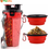 Miniature : 2 in 1 Dual Chamber Bottle with Portable Collapsible Bowls for Travel