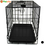 الصورة المصغرة: 2 Doors,Chew Resistant Plastic Base Tray,Carrier Handle Black Metal Folding Cage