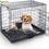 الصورة المصغرة: 2 Doors,Chew Resistant Plastic Base Tray,Carrier Handle Black Metal Folding Cage